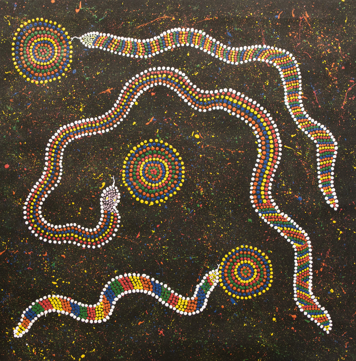 Wanapi Tjukurpa (Water or Rainbow Snake Dreaming) by Anthony Nelson
